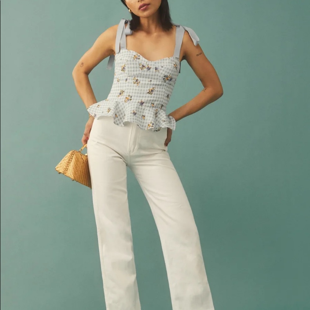 Reformation Kassi Linen Top size 4